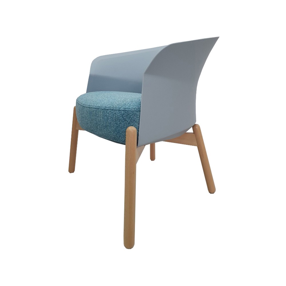 그루닝 블루,그레이,그린 독특한 카페 패브릭 의자