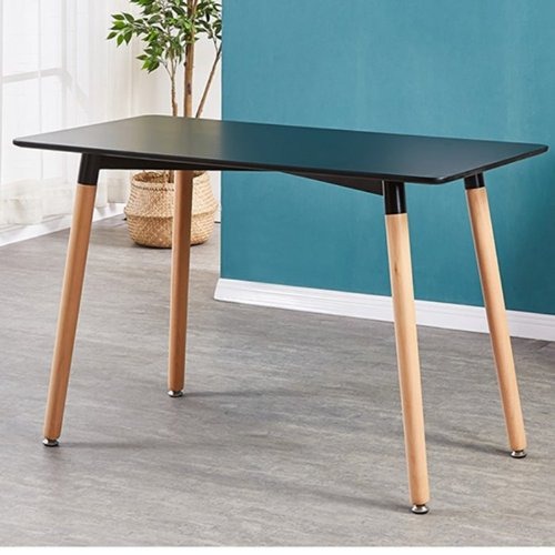GMGP-WT11 레오탁자 블랙(80*120) 사각 식탁 겸용 테이블