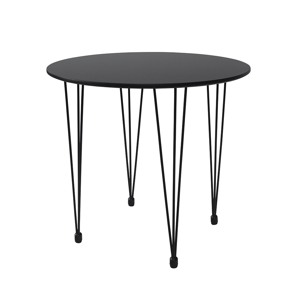 스팝 블랙 2~3인용  MDF 원형 800 커피 테이블 카페테이블 탁자