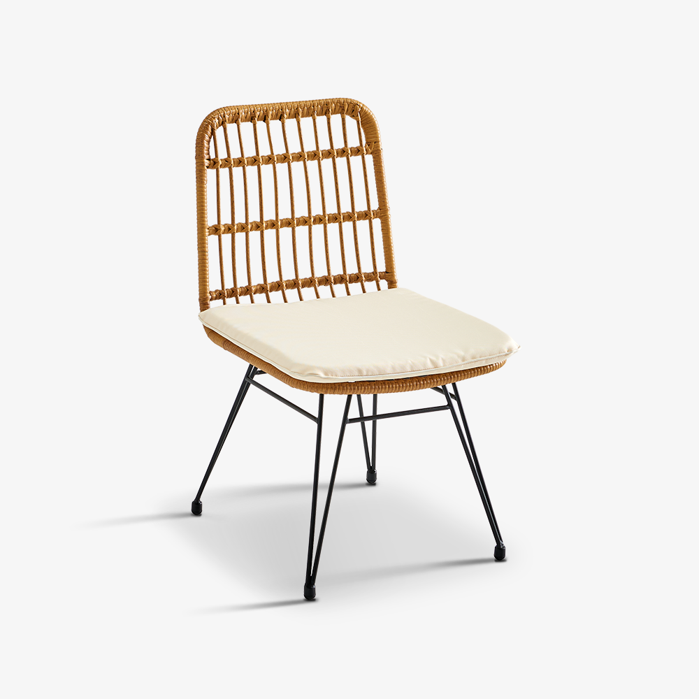 허니비 인테리어 디자인 야외용 인조라탄 철재 카페 의자