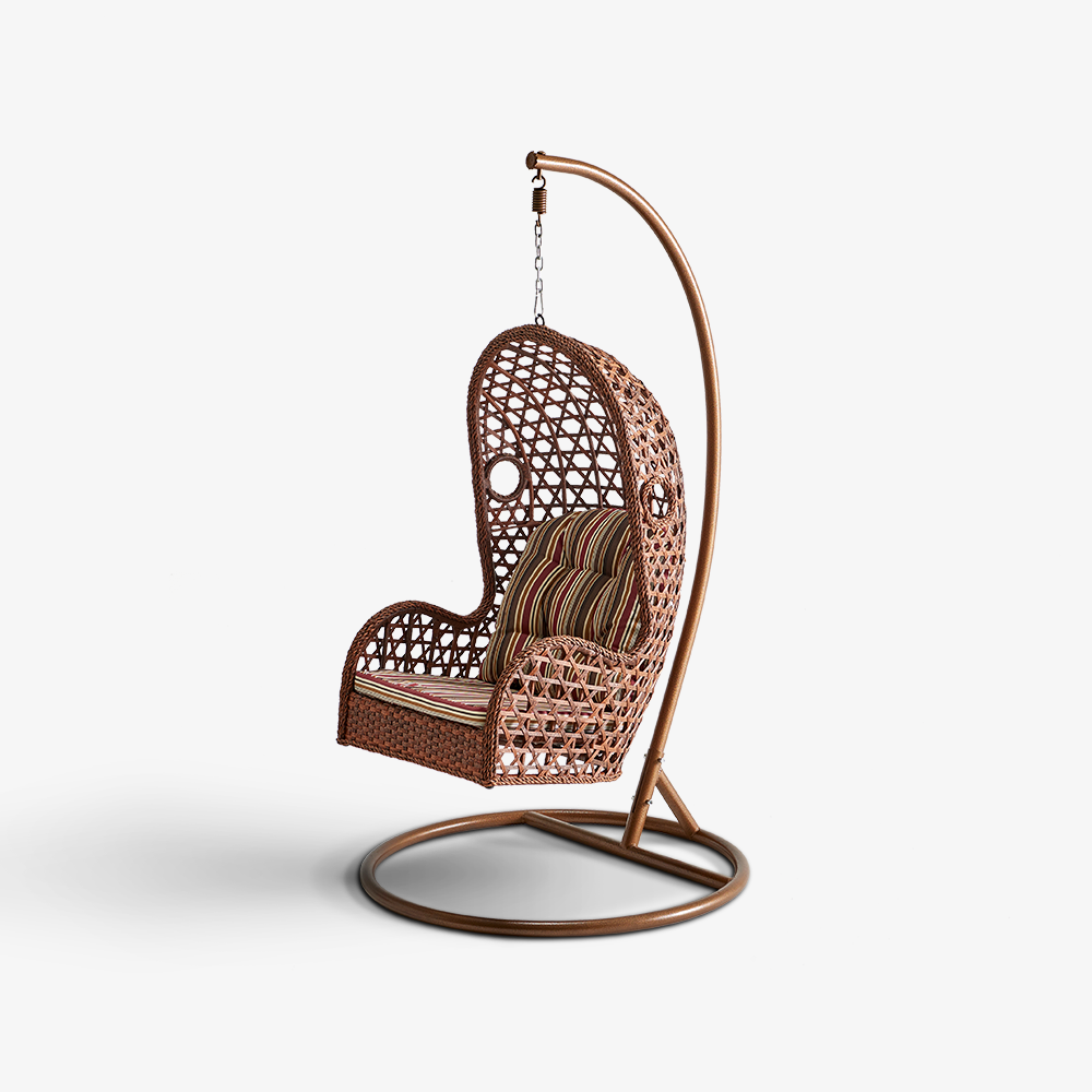 해치 인테리어 디자인 야외용 인조라탄 철재 카페 그네 의자