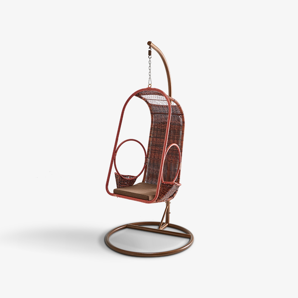 페어리 인테리어 디자인 야외용 인조라탄 철재 카페 그네 의자