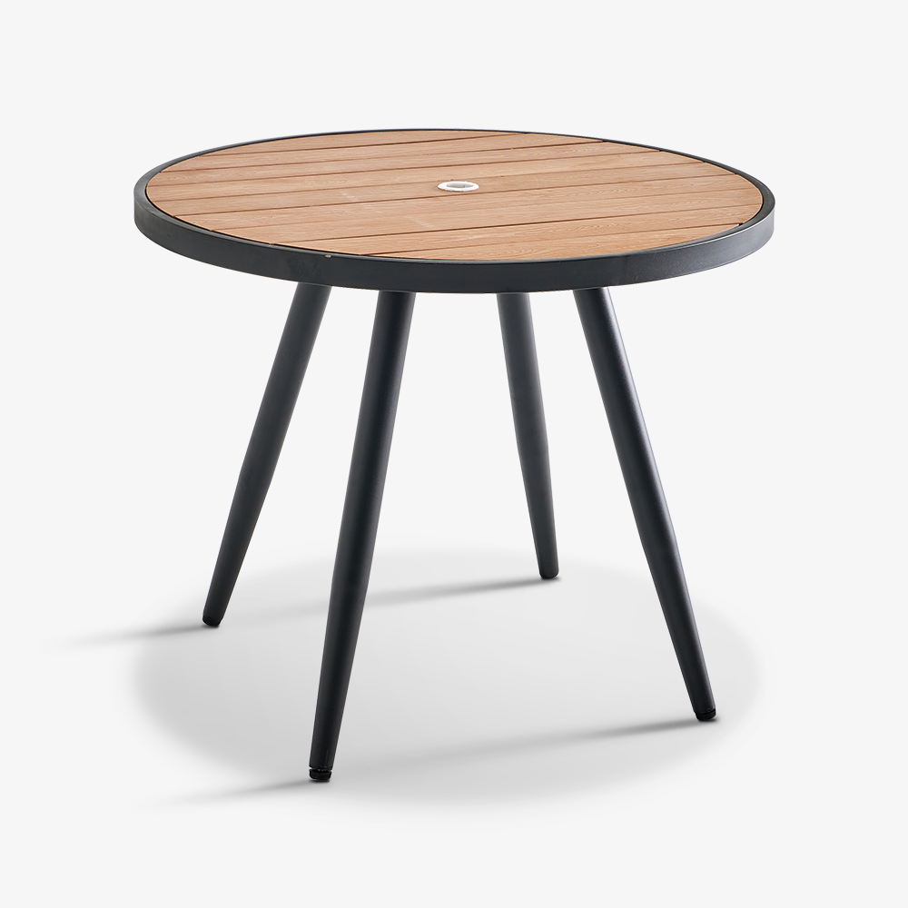 움트 인테리어 디자인 야외용 수지목 원형 1000 철재 카페 테이블