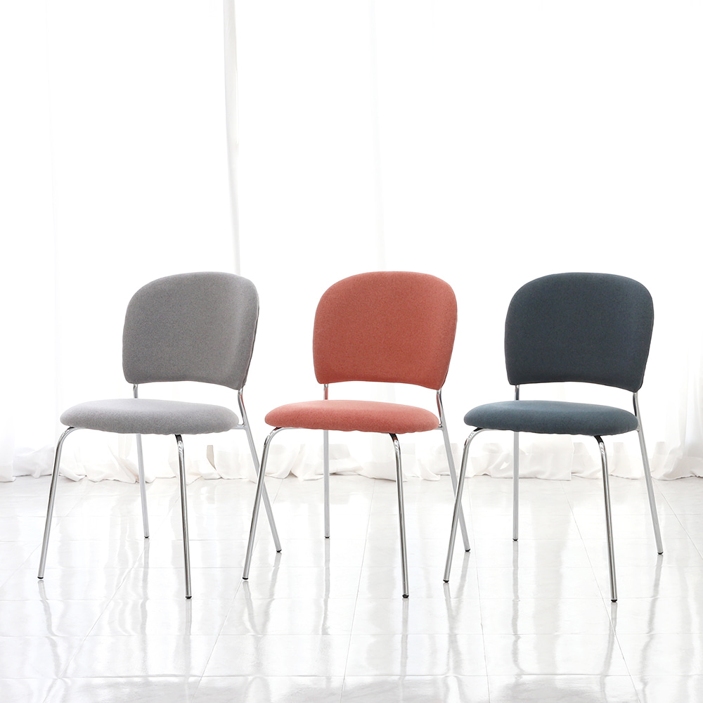 밀레 미드센츄리 모던 인테리어 디자인 카페 패브릭 식탁 의자
