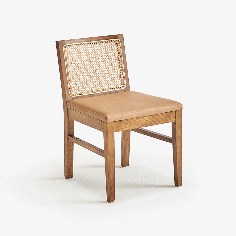 투스카 라탄 우드 인테리어 디자인 모던 카페 식탁의자