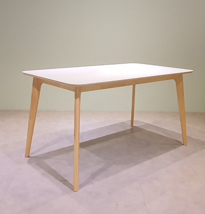 말라가 자작나무 사각 화이트 식탁 테이블 (1400/1600/1800)