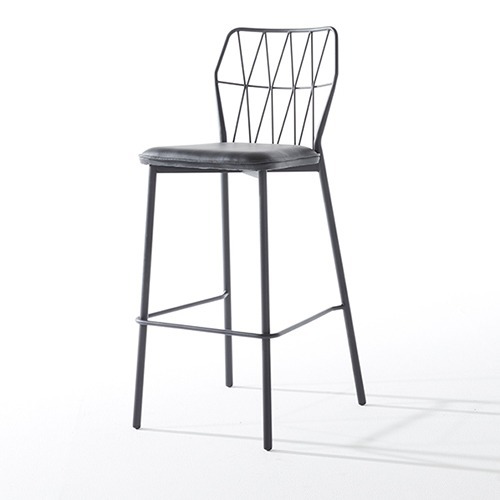 스노우 패브릭 인테리어 디자인 높은 의자 아일랜드 블랙바체어