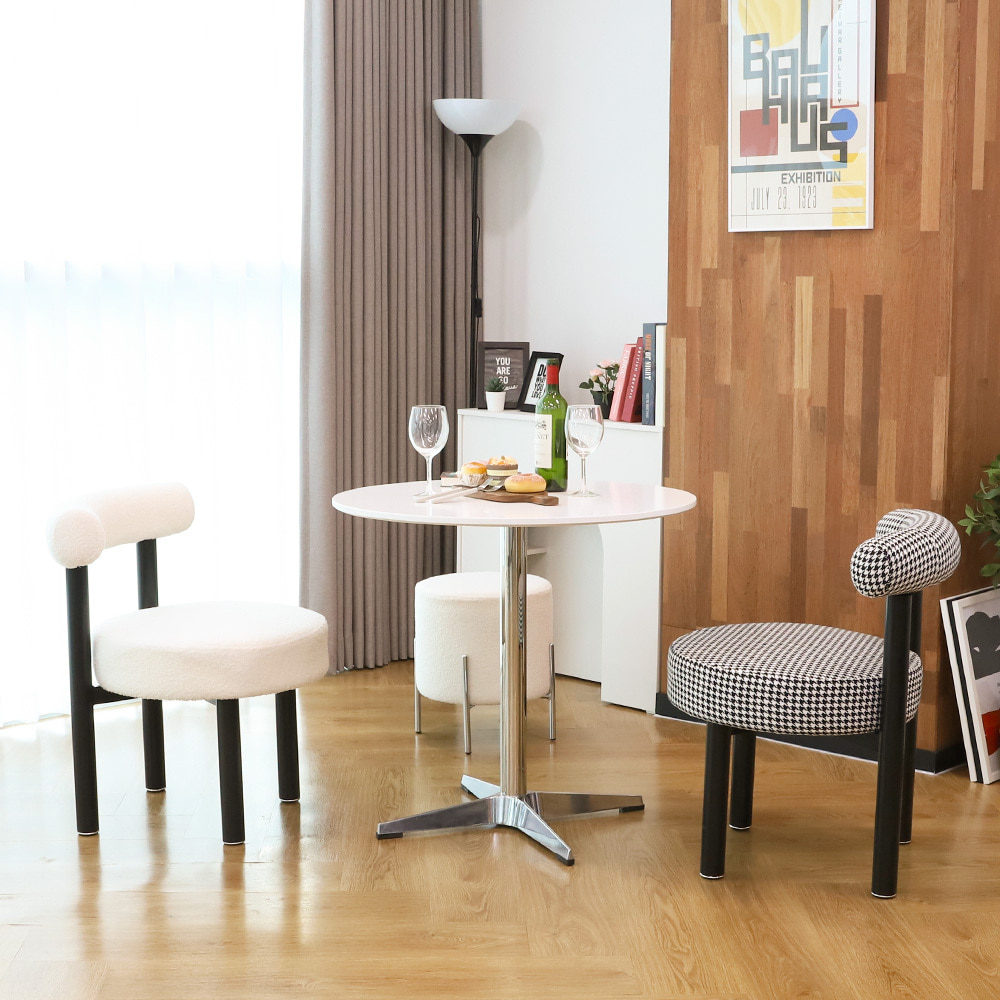 헤이지 인테리어 디자인 카페 양털 패브릭 1인 소파 의자