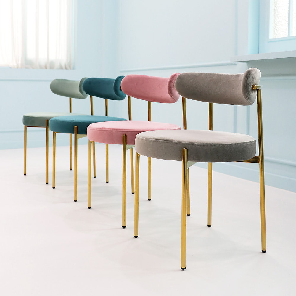 GMF 이오페 인테리어 디자인 카페 골드 식탁 의자