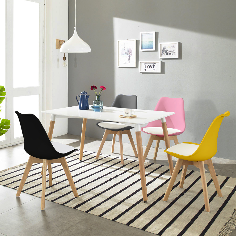 도도 북유럽 컬러풀 원목 인테리어 디자인 카페 식탁의자