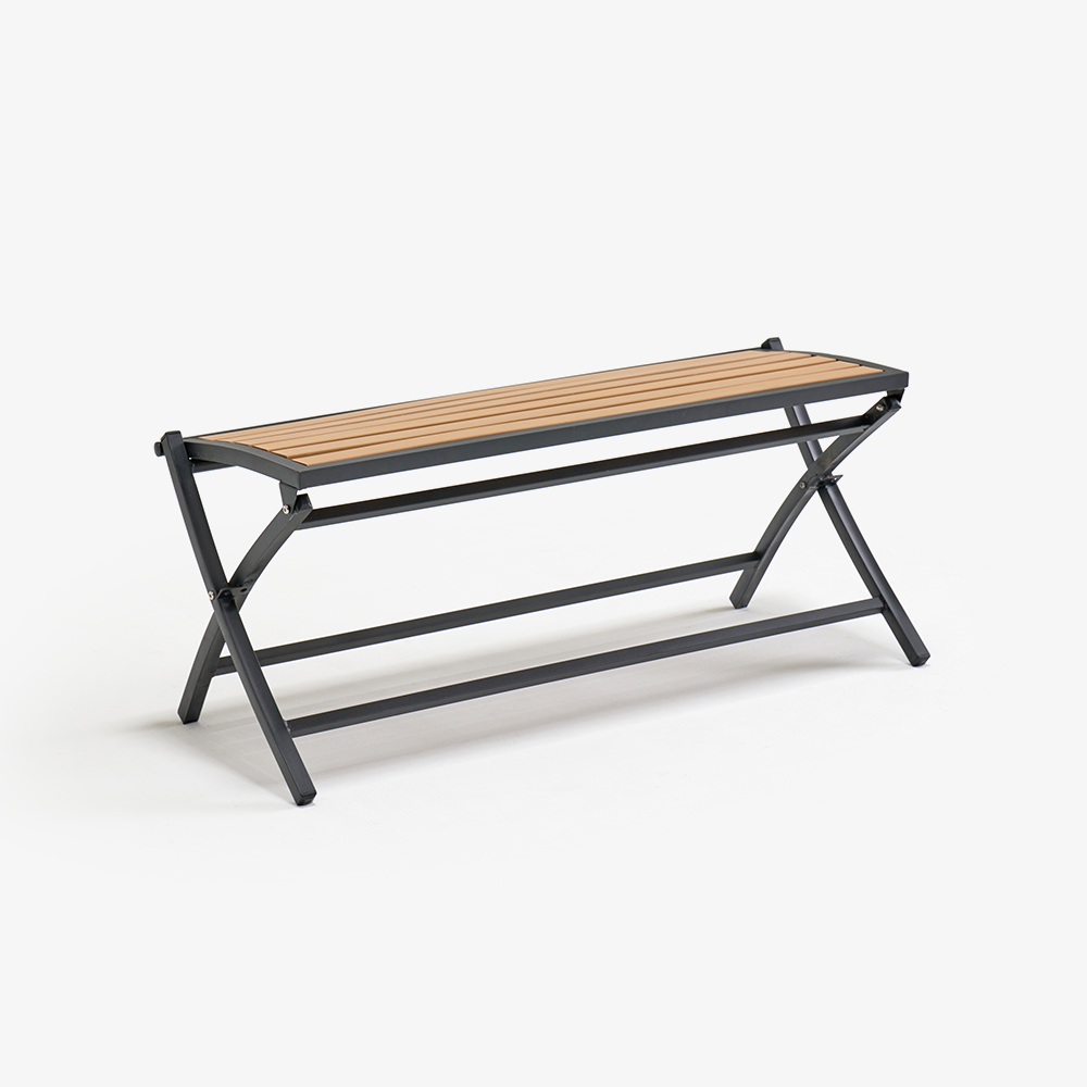아카 인테리어 디자인 야외용 수지목 접이식 카페 벤치 의자