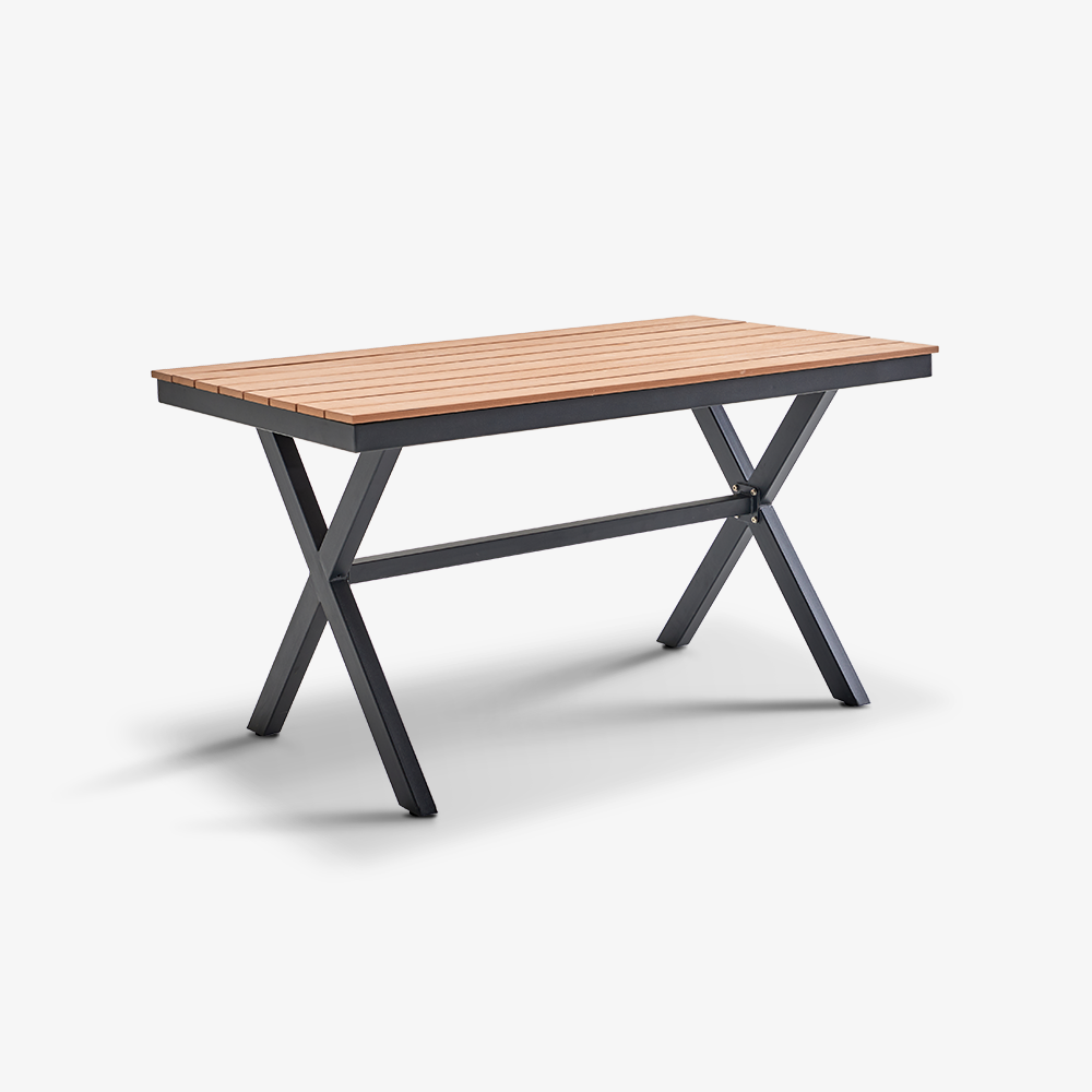 코엑스 인테리어 디자인 야외용 수지목 철재 사각 카페 테이블