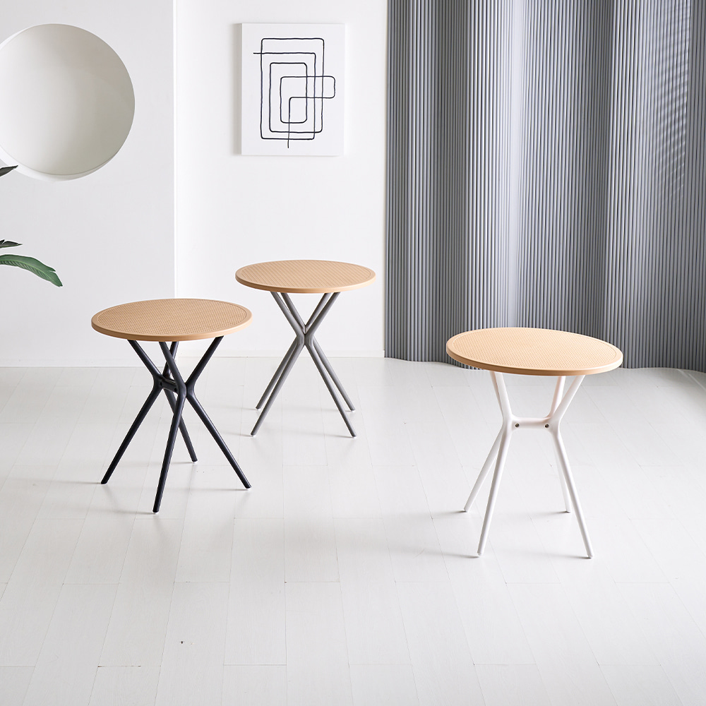아포카토 인테리어 디자인 야외용 수지목 원형 카페 테라스 테이블