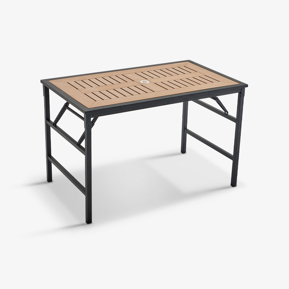아카 인테리어 디자인 야외용 수지목 철재 직사각 카페 테이블