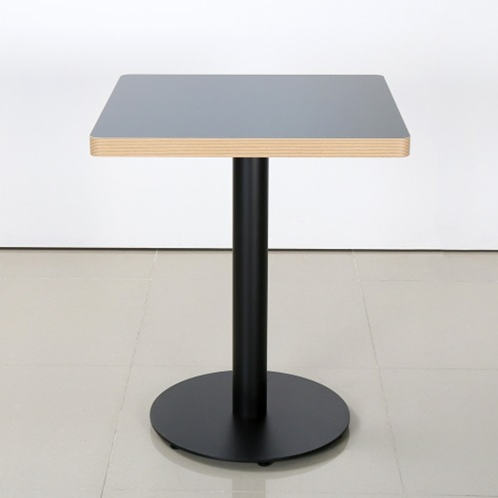 자작엣지 테이블 600사각 블랙 카페 커피숍 식당 식탁 업소용 테이블