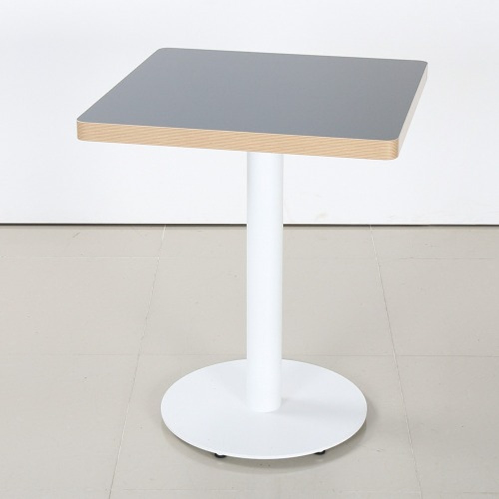 자작엣지 테이블 600 사각 화이트 카페 커피숍 식당 식탁 업소용 테이블