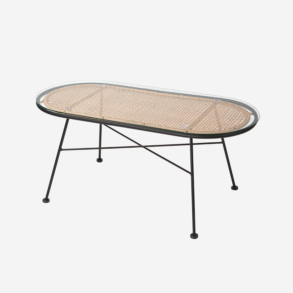 하바나 블랙 로우 라탄 인테리어 디자인 홈카페 테이블